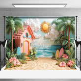 Lofaris Sunny Beach Coconut Tree Tropical Vibe Summer Backdrop